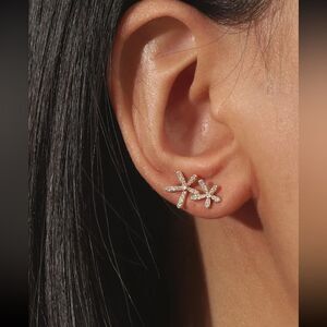 Flower stud earrings N725